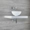 Milano Lurus - 600mm Floating Shelf and Irwell Countertop Basin - White