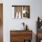 Milano Bexley - Dark Oak Modern Wall Hung Mirror - 700mm x 500mm