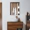 Milano Bexley - Dark Oak Modern Wall Hung Mirror - 700mm x 500mm