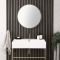Milano - Brushed Gold Round Wall Hung Mirror - 600mm