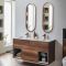 Milano Gianna - Brushed Copper Oval Wall Hung Mirror - 1000mm x 400mm