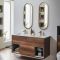Milano Gianna - Brushed Brass Oval Wall Hung Mirror - 1000mm x 400mm
