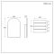Milano Ava - Modern Arched Mirrored Cabinet - 600mm x 900mm