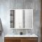 Milano Amelia - Modern LED Mirrored Cabinet - 900mm x 750mm