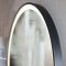 Milano Camila - Black Modern Round Anti-Fog LED Mirror - 600mm