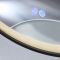 Milano Camila - Black Modern Round Anti-Fog LED Mirror - 600mm