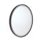 Milano Camila - Black Modern Round Anti-Fog LED Mirror - 600mm