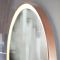 Milano Camila - Brushed Copper Modern Round Anti-Fog LED Mirror - 600mm