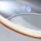 Milano Camila - Brushed Copper Modern Round Anti-Fog LED Mirror - 600mm