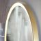 Milano Camila - Brushed Brass Modern Round LED Mirror - 600mm