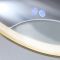 Milano Camila - Brushed Brass Modern Round LED Mirror - 600mm