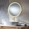 Milano Camila - Brushed Brass Modern Round LED Mirror - 600mm