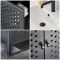 Milano Beswick - Black Metal Vanity Unit with Basin - Choice of Size