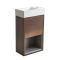 Milano Bexley - 400mm Wall Hung Open Shelf Cloakroom Vanity Unit with Basin - Choice of Finish and LED Light