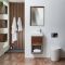 Milano Bexley - 400mm Wall Hung Open Shelf Cloakroom Vanity Unit with Basin - Choice of Finish and LED Light