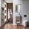Milano Bexley - 400mm Wall Hung Open Shelf Cloakroom Vanity Unit with Basin - Choice of Finish and LED Light
