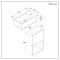 Milano Bexley - 400mm Wall Hung Open Shelf Cloakroom Vanity Unit with Basin - Choice of Finish and LED Light