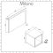 Milano Bexley - Light Oak Modern 800mm Open Shelf Vanity Unit, WC Unit, Pan, Three Storage Units and Mirror