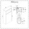 Milano Bexley - Light Oak Modern 600mm Open Shelf Vanity Unit, WC Unit and Back to Wall Pan