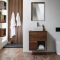 Milano Bexley - 600mm Wall Hung Open Shelf Vanity Unit - Choice of Basin, Finish and LED Light
