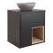 Milano Bexley - 600mm Wall Hung Open Shelf Vanity Unit with Elements Countertop Basin - Choice of Basin, Finish and LED Light
