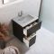 Milano Bexley - 612mm Wall Hung Open Shelf Vanity Unit with Elements Basin - Choice of Basin, Finish and LED Light