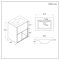 Milano Bexley - 612mm Wall Hung Open Shelf Vanity Unit with Elements Basin - Choice of Basin, Finish and LED Light