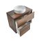 Milano Bexley - 800mm Wall Hung Open Shelf Vanity Unit - Choice of Basin, Finish and LED Light