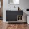 Milano Bexley - 1000mm Wall Hung Open Shelf Vanity Unit - Choice of Basin, Finish and LED Light