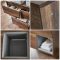 Milano Bexley - 1200mm Wall Hung Open Shelf Vanity Unit - Choice of Basin, Finish and LED Light