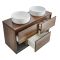 Milano Bexley - 1200mm Wall Hung Open Shelf Vanity Unit - Choice of Basin, Finish and LED Light