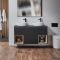 Milano Bexley - 1200mm Wall Hung Open Shelf Vanity Unit - Choice of Basin, Finish and LED Light