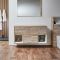 Milano Bexley - 1200mm Wall Hung Open Shelf Vanity Unit - Choice of Basin, Finish and LED Light