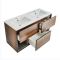 Milano Bexley - 1210mm Wall Hung Open Shelf Vanity Unit with Double Basin - Choice of Finish, Basin and LED Light