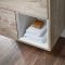 Milano Bexley - 1210mm Wall Hung Open Shelf Vanity Unit with Double Basin - Choice of Finish, Basin and LED Light