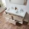 Milano Bexley - 1210mm Wall Hung Open Shelf Vanity Unit with Double Basin - Choice of Finish, Basin and LED Light