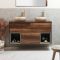Milano Bexley - 1200mm Wall Hung Open Shelf Vanity Unit with Elements Countertop Basins - Choice of Basin, Finish and LED Light