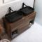 Milano Bexley - 1200mm Wall Hung Open Shelf Vanity Unit with Elements Countertop Basins - Choice of Basin, Finish and LED Light