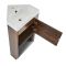 Milano Bexley - 450mm Modern Open Shelf Cloakroom Corner Vanity Unit with Basin - Choice of Finish and LED Light