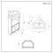 Milano Bexley - 450mm Modern Open Shelf Cloakroom Corner Vanity Unit with Basin - Choice of Finish and LED Light