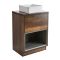 Milano Bexley - 600mm Open Shelf Vanity Unit - Choice of Finish, Basin and LED Light
