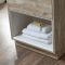 Milano Bexley - 610mm Floor Standing Open Shelf Vanity Unit with Basin - Choice of Finish, Basin and LED Light