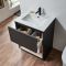 Milano Bexley - 610mm Floor Standing Open Shelf Vanity Unit with Basin - Choice of Finish, Basin and LED Light