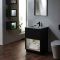 Milano Bexley - 610mm Floor Standing Open Shelf Vanity Unit with Basin - Choice of Finish, Basin and LED Light