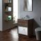 Milano Bexley - 610mm Floor Standing Open Shelf Vanity Unit with Basin - Choice of Finish, Basin and LED Light