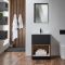 Milano Bexley - 610mm Floor Standing Open Shelf Vanity Unit with Basin - Choice of Finish, Basin and LED Light