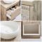 Milano Bexley - 600mm Open Shelf Vanity Unit with Elements Countertop Basin - Choice of Basin, Finish and LED Light