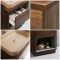 Milano Bexley - 600mm Open Shelf Vanity Unit with Elements Countertop Basin - Choice of Basin, Finish and LED Light