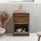 Milano Bexley - 600mm Open Shelf Vanity Unit with Elements Countertop Basin - Choice of Basin, Finish and LED Light