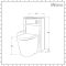Milano Aston - Light Grey 400mm Traditional Vanity Unit with Basin and WC Unit with Rivington Back to Wall Toilet - Choice of Handles
